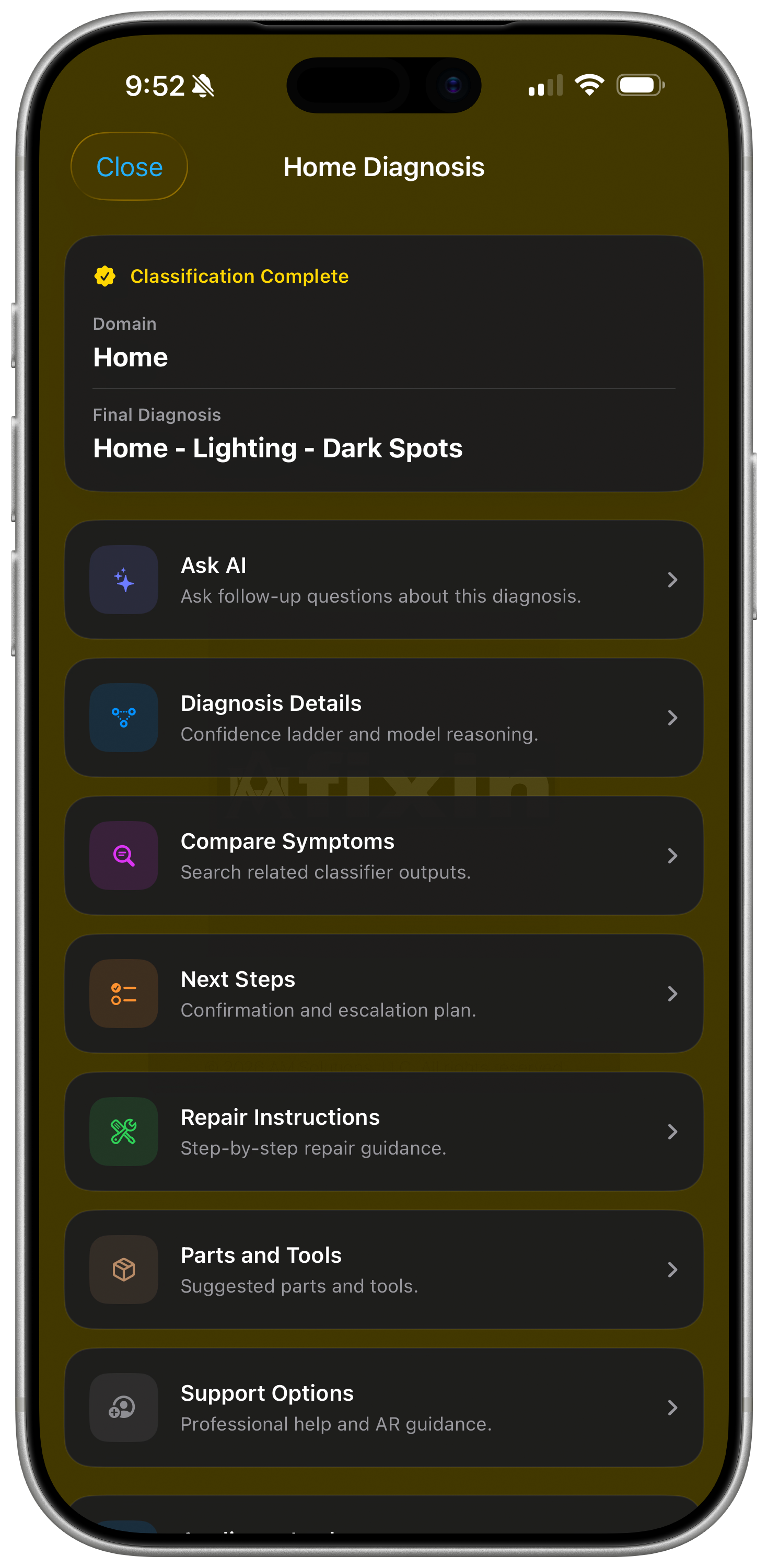 Home diagnosis